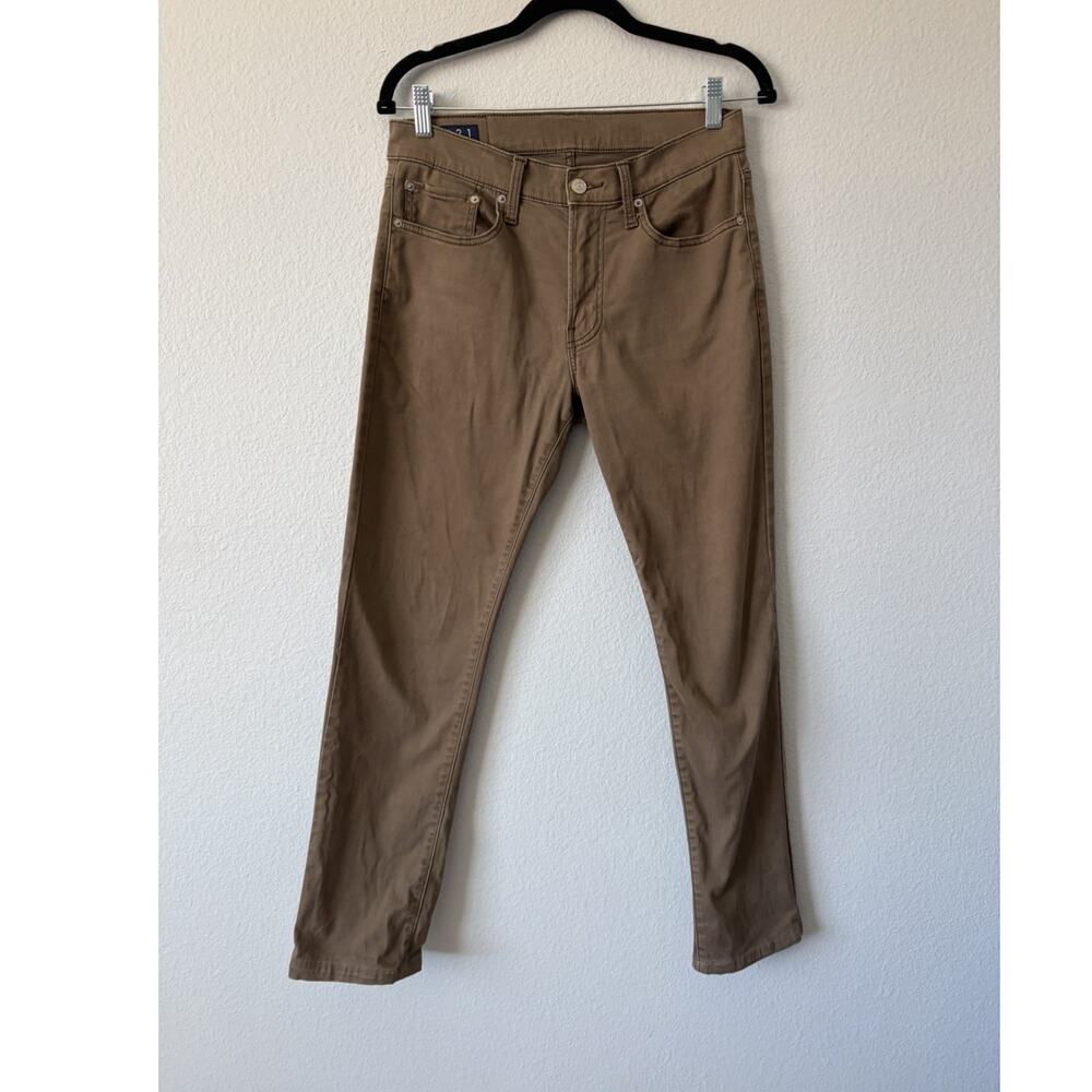 Lucky Brand Men's 121 Heritage Slim Straight Brown/Bark Cotton Pants Sz W29 L30